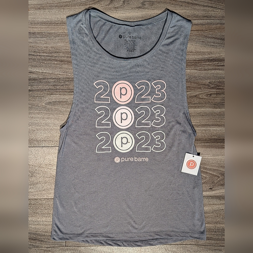 Pure Barre 2023 Stacked Muscle Tank - Storm